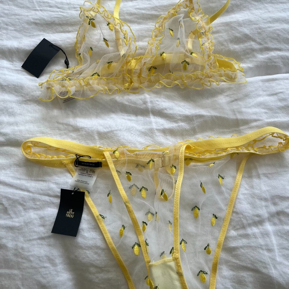 NWT Le Petit Trou lingerie set size M